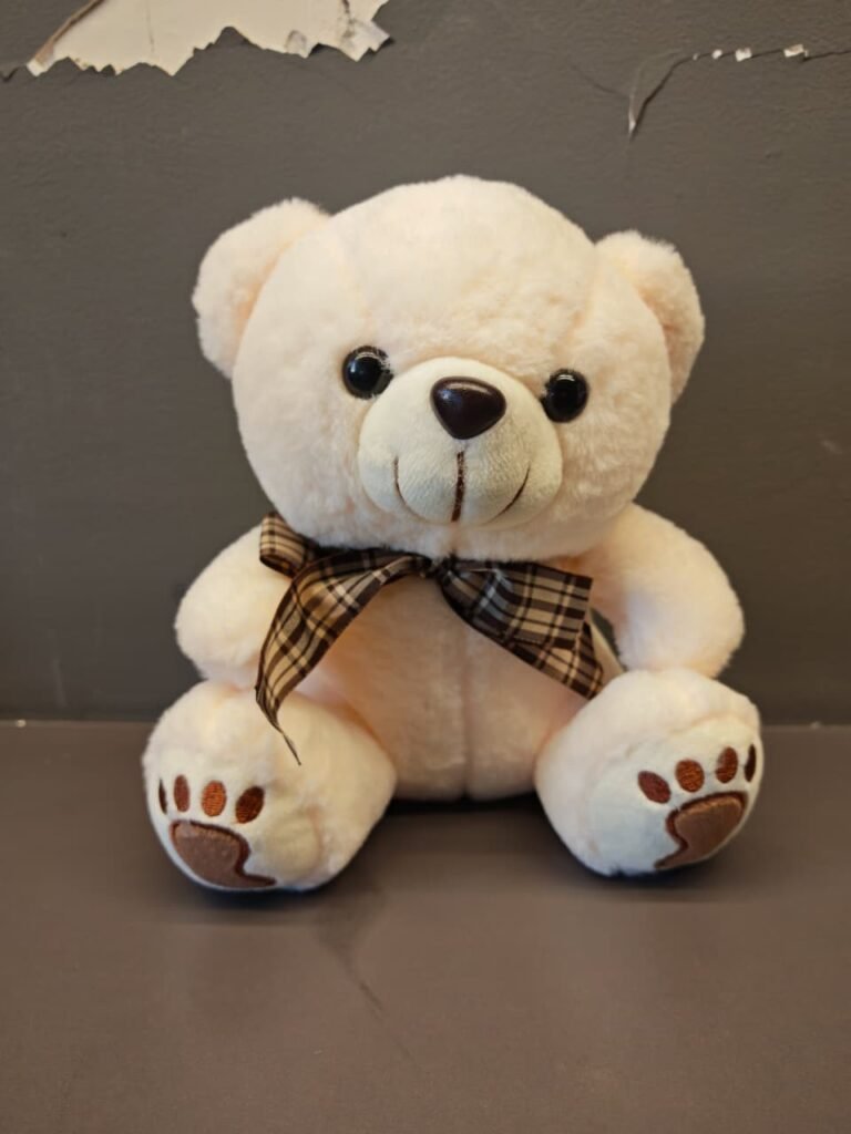 Oso de peluche crema de 30 cm