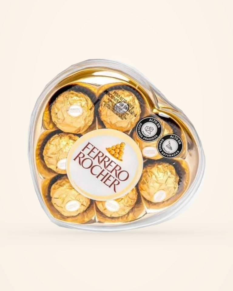 Ferrero Rocher en caja de corazón