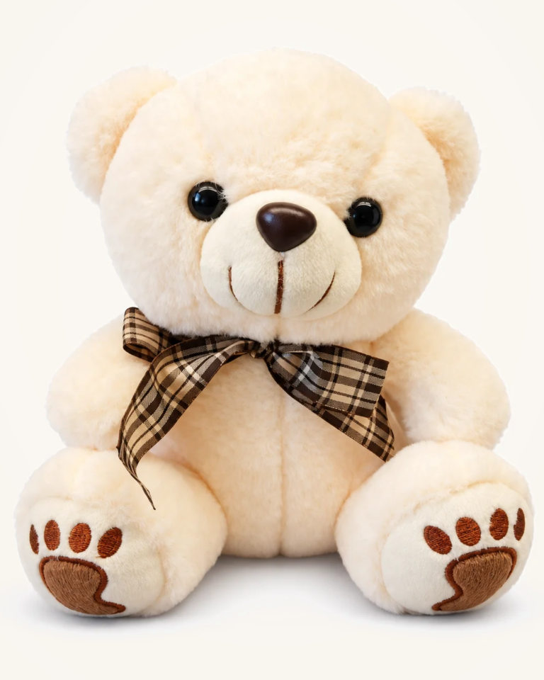 Oso de peluche crema de 30 cm